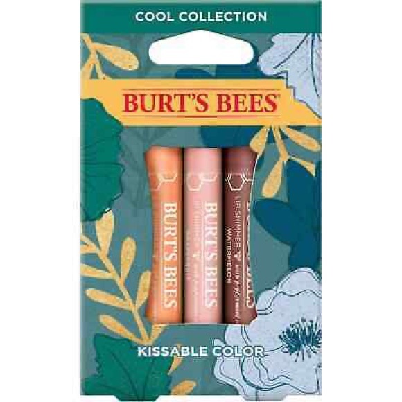 Burt's Bees Kissable Color Apricot/Grapefruit/Watermelon Lip Shimmer Balm 3ct